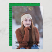 Prettig kerstfeest gestempeld feestdagenkaart (Voorkant / Achterkant)