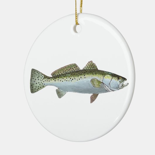 Prettig Kerstfeest ~Gevlekte Zeesnoek~ Kerstbal Keramisch Ornament (Links)