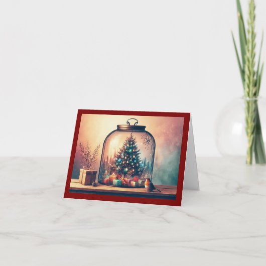 Prettig kerstfeest gevouwen kaart (Voorkant)