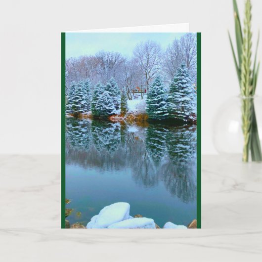 Prettig kerstfeest gewenst feestdagen kaart (Voorkant)