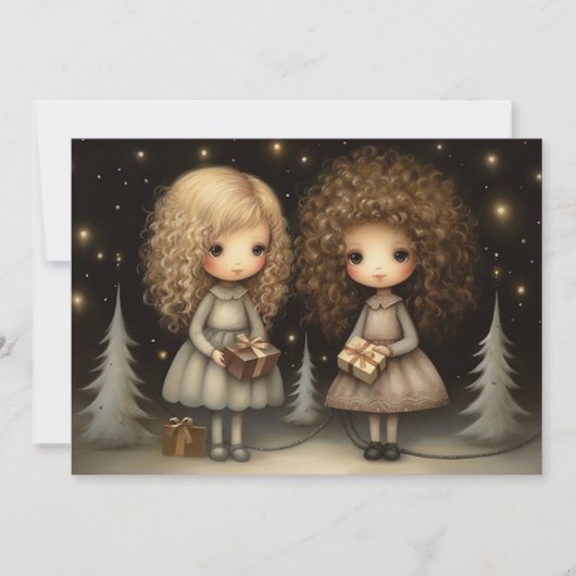 Prettig Kerstfeest gewenst Feestdagenkaart (Voorkant)