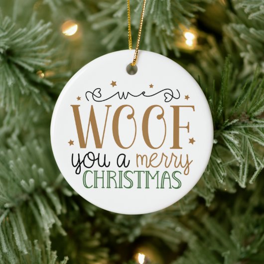 Prettig Kerstfeest Gewenst Keramisch Ornament (Boom)