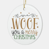 Prettig Kerstfeest Gewenst Keramisch Ornament (Links)