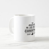 Prettig Kerstfeest gewenst Koffiemok (Voorkant links)