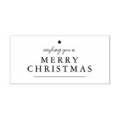 Prettig Kerstfeest Gewenst Rubberstempel (Afrduk)