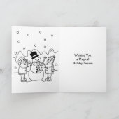 Prettig Kerstfeest Gewenst | Verrassings Kleurplaa Kaart (Binnen)