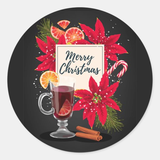 Prettig kerstfeest Gewürztraminer Sticker (Voorkant)