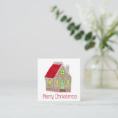 Prettig kerstfeest Gingbreadhuis Enclosure Kaart (Staand voorkant)