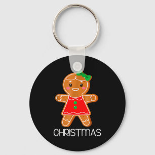 Prettig kerstfeest Gingerbread Koppel Kerst Pyjama Sleutelhanger