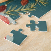 Prettig kerstfeest Giraffe Legpuzzel (Zijkant)