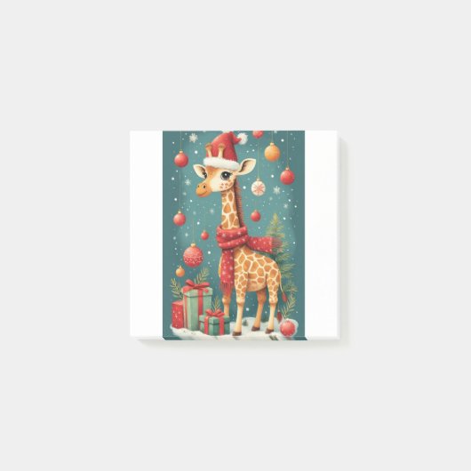 Prettig kerstfeest Giraffe Post-it® Notes (Voorkant)