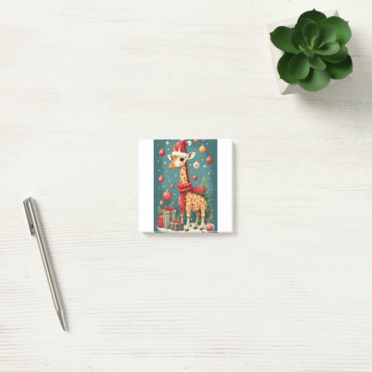 Prettig kerstfeest Giraffe Post-it® Notes (Kantoor)