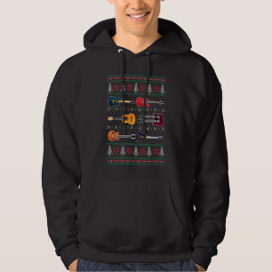 Prettig kerstfeest Gitaren Hoodie