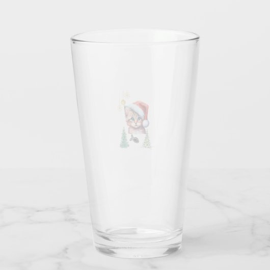 Prettig kerstfeest! glas (Achterkant)
