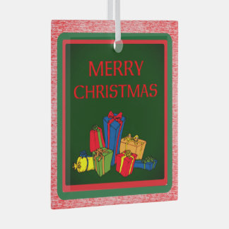 PRETTIG KERSTFEEST  GLAS ORNAMENT
