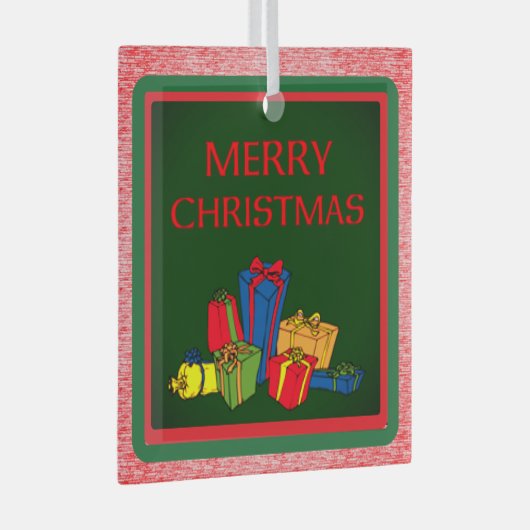 PRETTIG KERSTFEEST GLAS ORNAMENT (Voorkant Rechts)