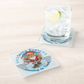 Prettig kerstfeest glazen onderzetter (Schuin)