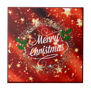 Prettig kerstfeest, glinster en schitter, tegeltje