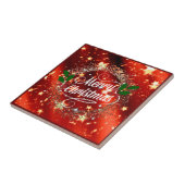 Prettig kerstfeest, glinster en schitter, tegeltje (Zijkant)