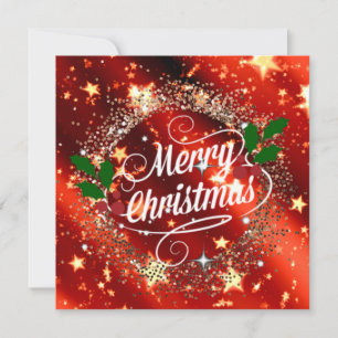 Prettig kerstfeest glinster en schittering kaart
