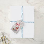 Prettig kerstfeest,Glitter Bokeh,Kabouter slee Cadeaulabel (Met Touw)