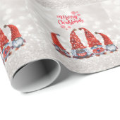 Prettig kerstfeest,Glitter Bokeh,Schattige kaboute Cadeaupapier (Rol Hoek)
