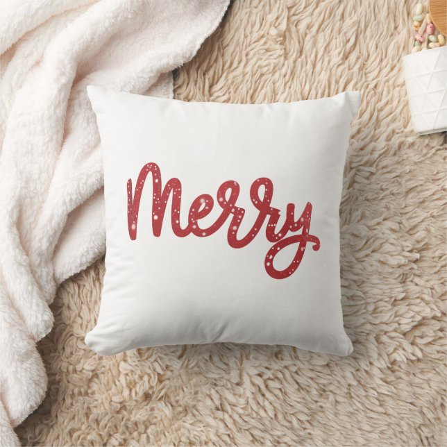 Prettig kerstfeest Glitter Vakantie  Kussen (Deken)