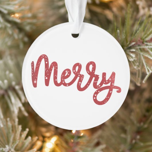 Prettig kerstfeest Glitter Vakantie Ornament (Boom)