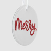 Prettig kerstfeest Glitter Vakantie Ornament (voorkant)