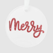 Prettig kerstfeest Glitter Vakantie Ornament (voorkant)