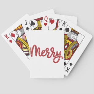 Prettig kerstfeest Glitter Vakantie Pokerkaarten