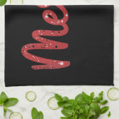 Prettig kerstfeest Glitter Vakantie Theedoek (Gevouwen)