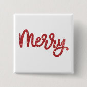 Prettig kerstfeest Glitter Vakantie  Vierkante Button 5,1 Cm (Voorkant)