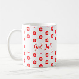 Prettig Kerstfeest God Jul Patroon Vakantie Cadeau Koffiemok