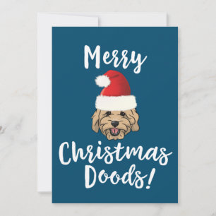Prettig kerstfeest Goldendoodle Funny Golden Doodl Kaart