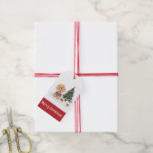 Prettig kerstfeest Goldendoodle hond Cadeaulabel (Met Touw)
