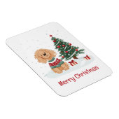 Prettig kerstfeest Goldendoodle hond Magneet (Rechterzijde)