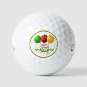 Prettig kerstfeest golfballen (Voorkant)