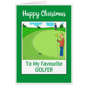 Prettig kerstfeest golfer