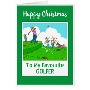 Prettig kerstfeest golfer
