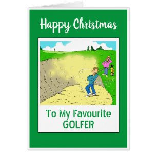 Prettig kerstfeest golfer