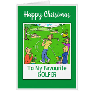 Prettig kerstfeest golfer