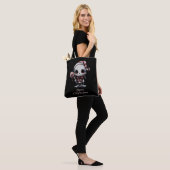 Prettig kerstfeest gotische skelet griezelige fees tote bag (Op model)