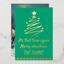 Prettig kerstfeest goud en groen personaliseren