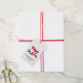 Prettig kerstfeest goud glitters cadeaulabel (Met Touw)