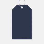 Prettig kerstfeest Goud Ster Navy Blauw Cadeaulabel (Achterkant)