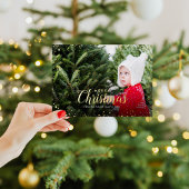 Prettig Kerstfeest | Gouden Glans Foto Overlay Folie Feestdagenkaart