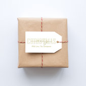 Prettig kerstfeest Gouden kalligrafie Script Simpe Cadeaulabel