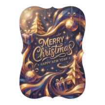 Prettig kerstfeest Gouden Uur Geometrisch Elegant