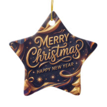 Prettig Kerstfeest Gouden Uur Geometrisch Elegant